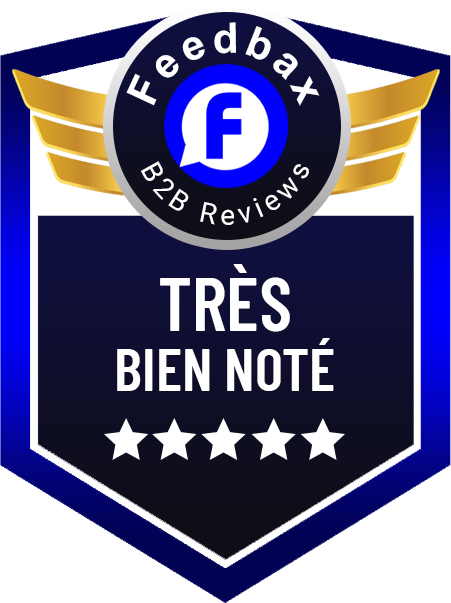 Badge de recommandation de Feedbax