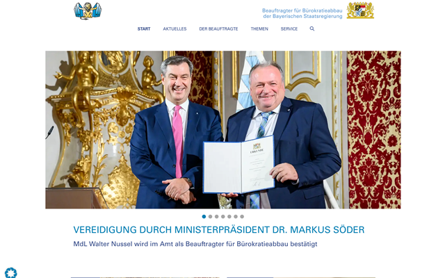 NorthRock software GmbH Projet - Site web pour la chancellerie dÉtat bavaroise