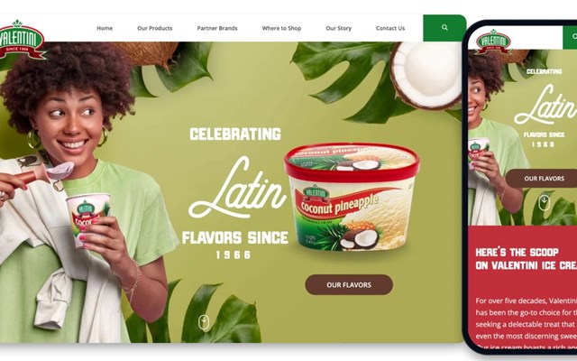 Creative Mindworks Projet - Site web et emballages de glaces Valentini