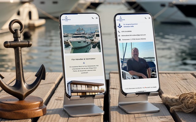 4eck Media | Webdesign & SEO/GEO Projet - One-page illustré sans CMS pour un service nautique sur la Müritz