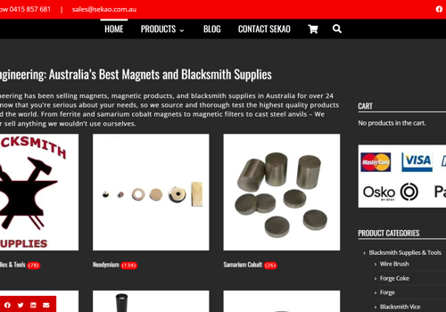 Goldfish SEO Projet - Site e-commerce pour Magnetics