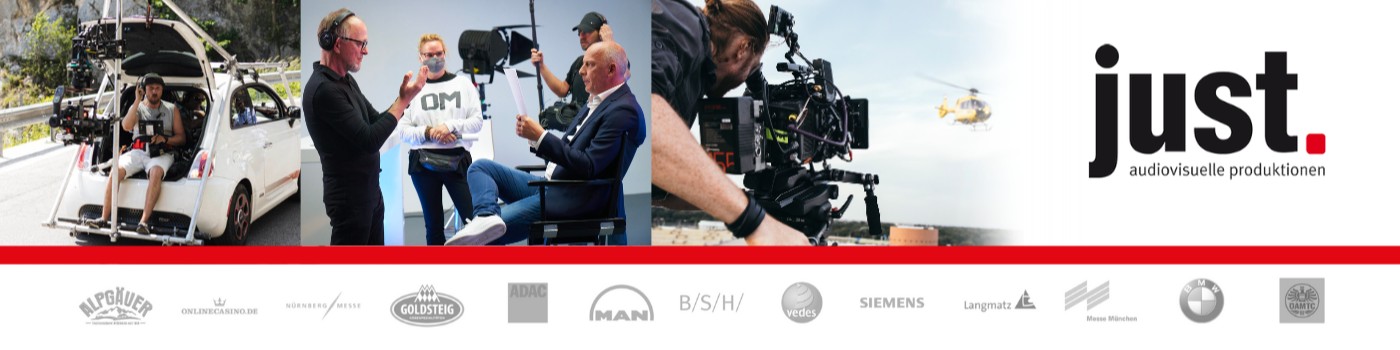 just GmbH audiovisuelle produktionen Headerbild