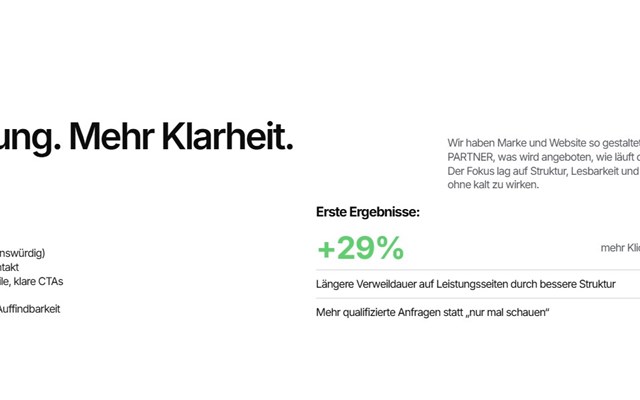 Pixelplan Webdesign Projet - KLEIN & PARTNER