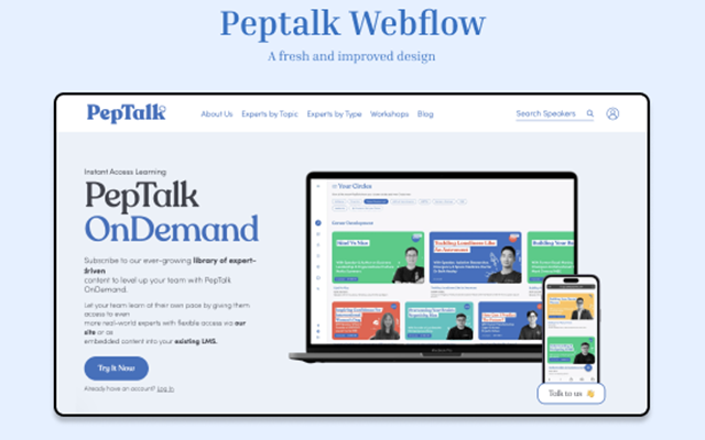 TechTIQ Solutions Projet - Peptalk Webflow