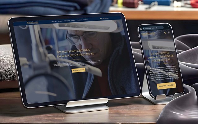4eck Media | Webdesign & SEO/GEO Projet - Refonte du site web avec des pages d’atterrissage locales pour un maître tapissier-décorateur de Rostock