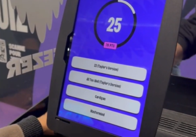 Quiz musical en ligne compétitif pour concerts en direct