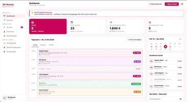 Ventas Webdesign CLG Projet - SK-Beauty, Système de réservation en ligne sur mesure
