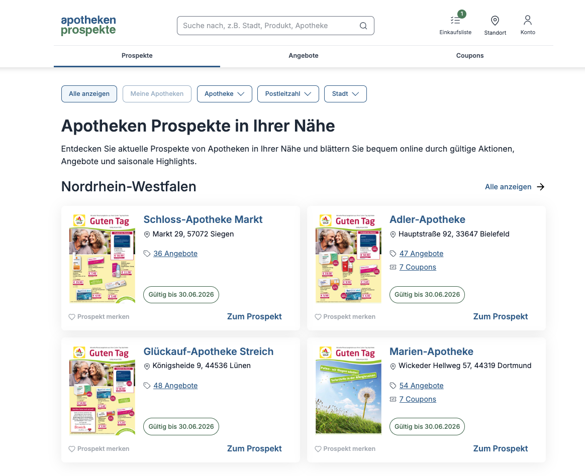 TITANSHUB GmbH Projet - Univers des prospectus en pharmacie
