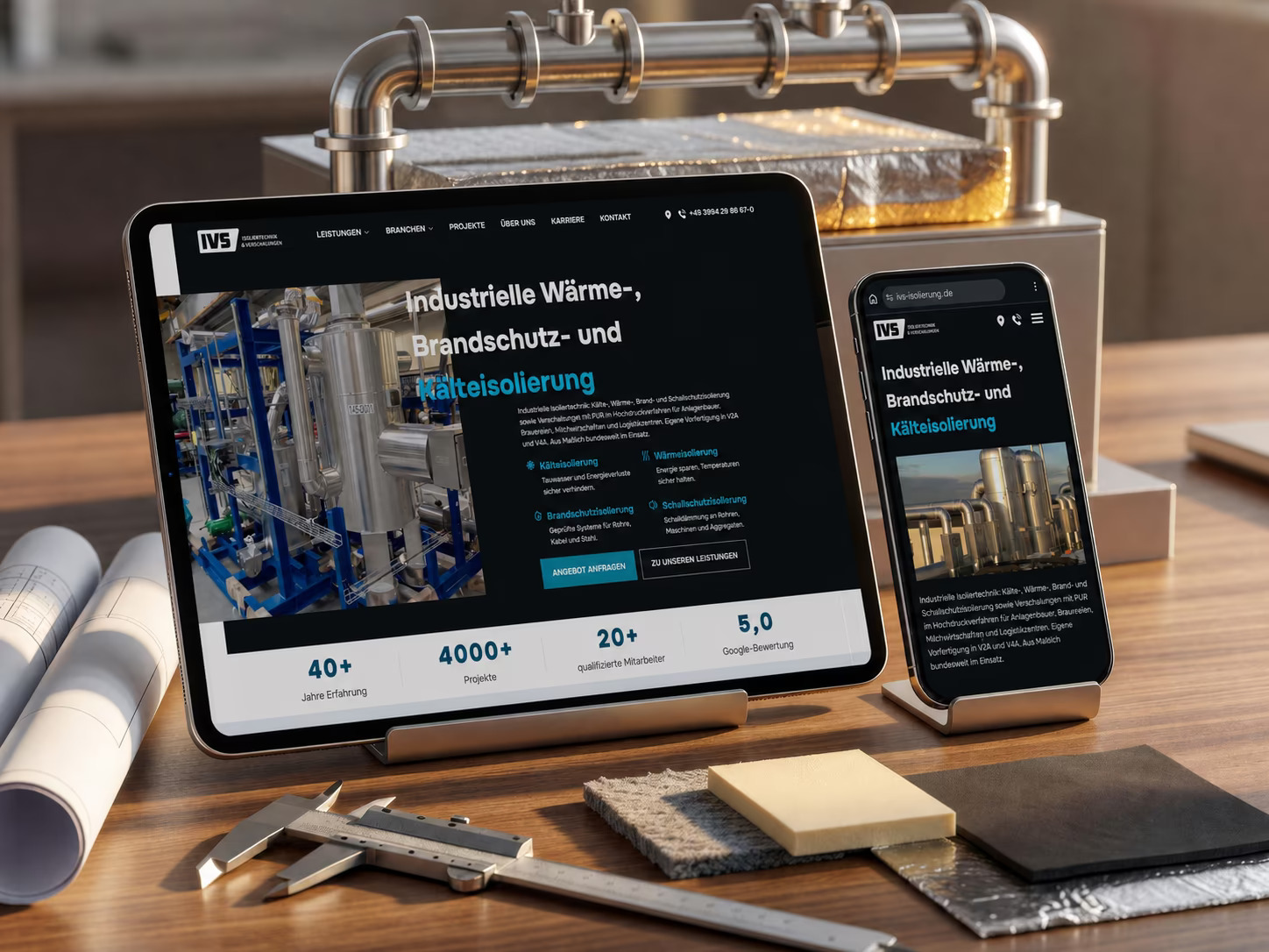 4eck Media | Webdesign & SEO/GEO Projet - Refonte du site web avec des pages dédiées aux services et aux secteurs d’activité pour un spécialiste de l’isolation industrielle
