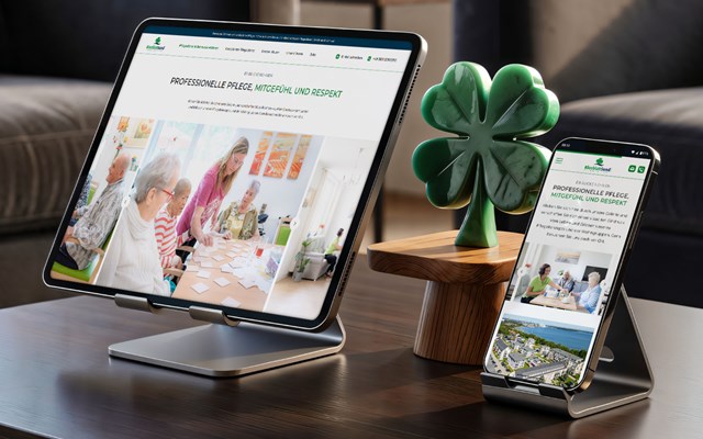 4eck Media | Webdesign & SEO/GEO Projet - One-pager moderne pour une entreprise de soins à domicile de Stralsund