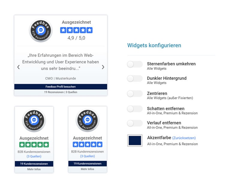 Utilisez vos recommandations clients comme vitrine sur votre site web