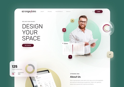 UIUX Studio Projet - Conception de page d’accueil pour une entreprise SaaS de home staging
