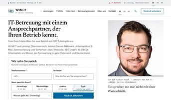 Webagentur Scherzinger Projet - WVM-IT Firmenwebsite