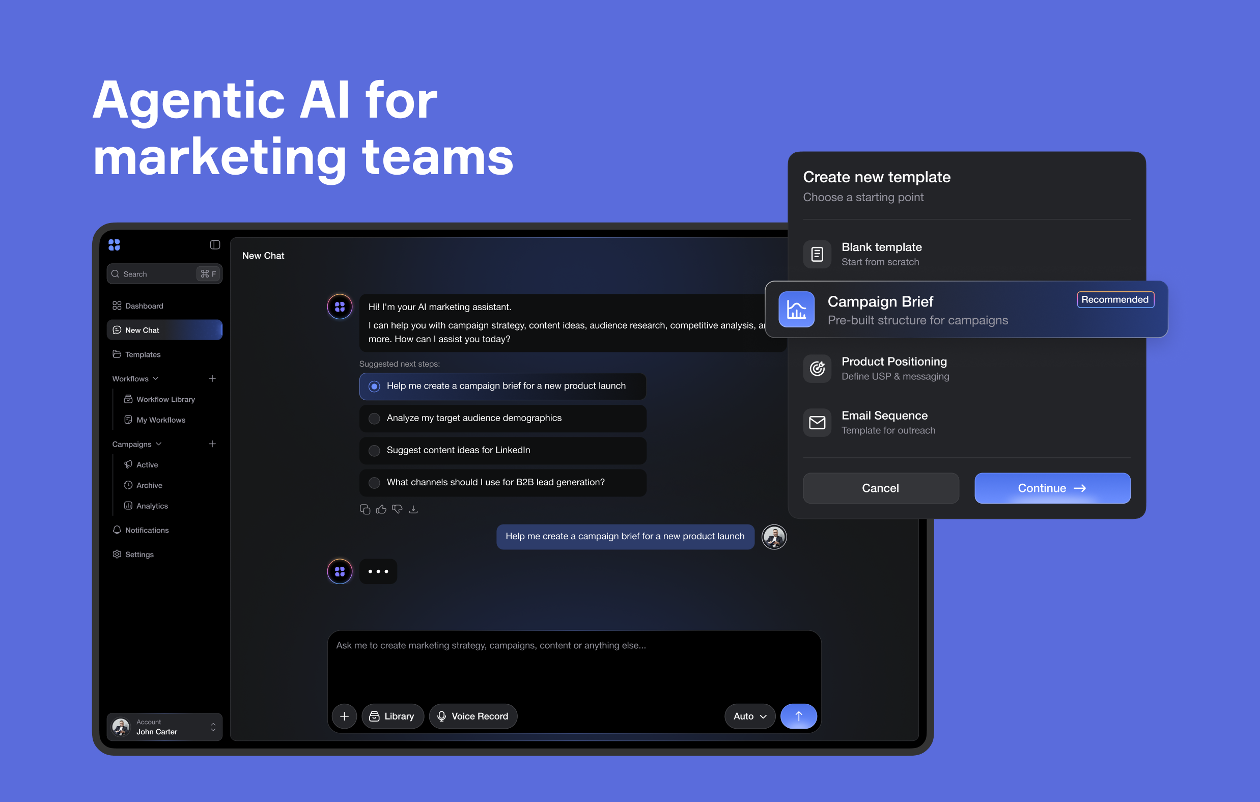 Brights Projet - Plateforme d’IA agentique pour les équipes marketing