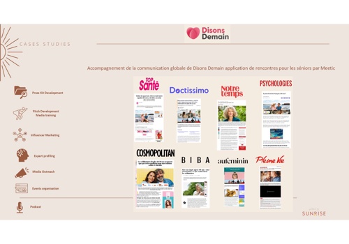 Hello SunRise Projet - Relations presse et communication pour Advizeo