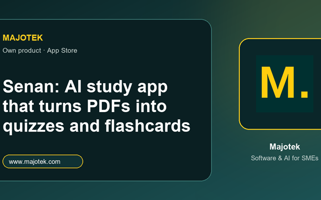 Majotek Projet - Senan : l’application de révision avec IA sur l’App Store