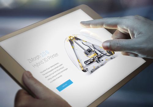 Ratioweb Projet - Zmorph, Site web d’un fabricant d’imprimantes 3D