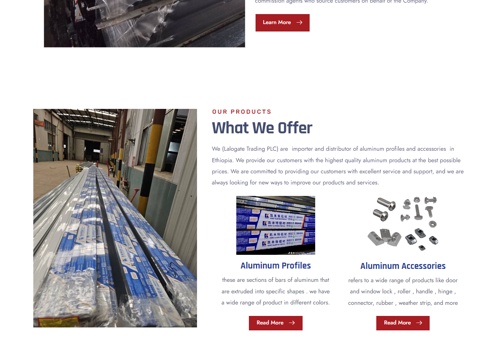 Conception web pour Lalogate Aluminum