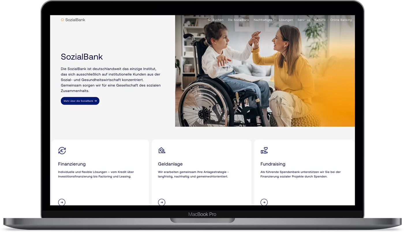 Refonte TYPO3 accessible pour la SozialBank