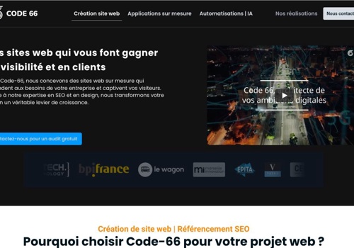 Page d'atterrissage professionnelle pour site web et SEO