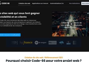 Code 66 Projet - Page d'atterrissage professionnelle pour site web et SEO
