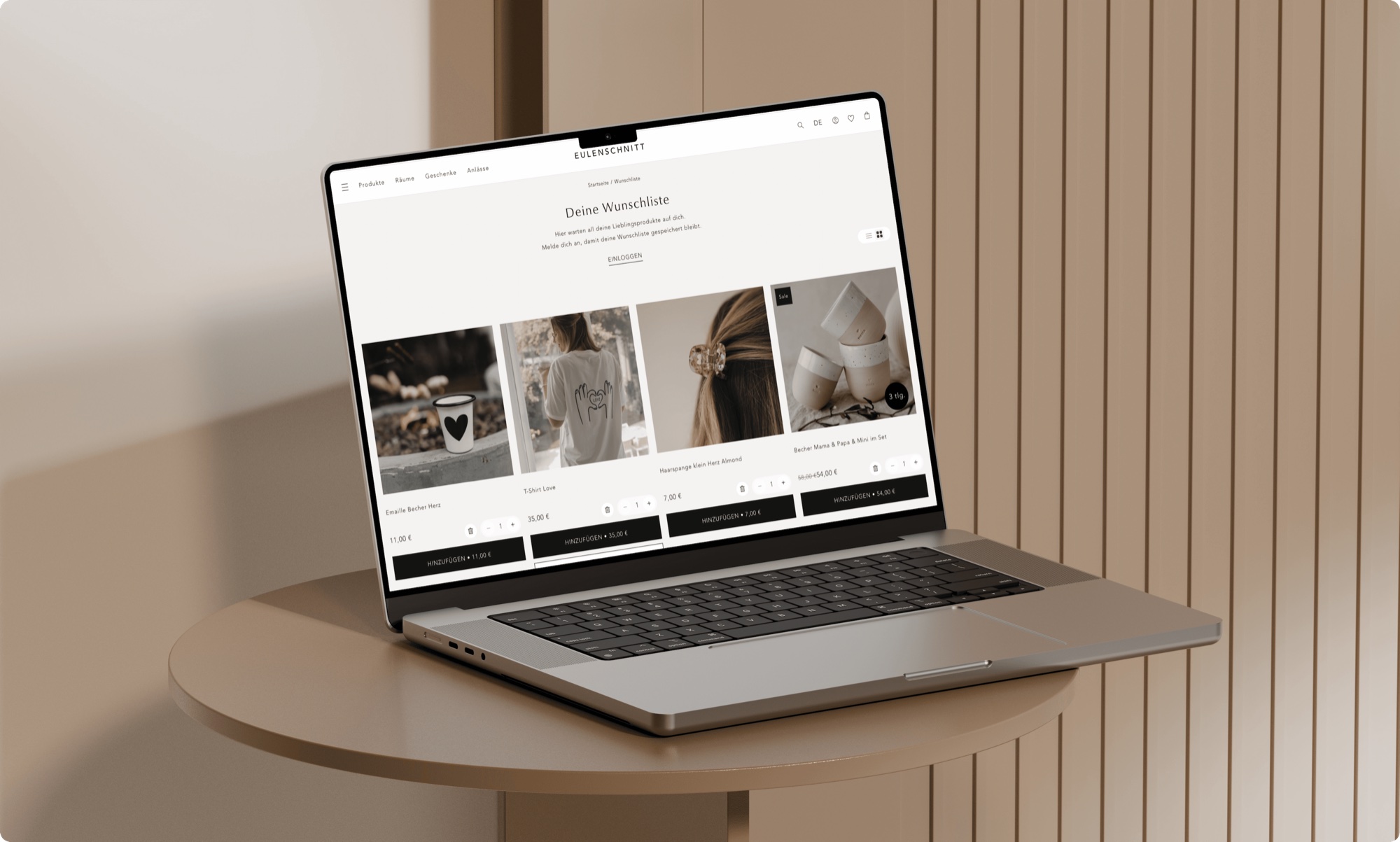muun studio Projet - Refonte Shopify avec packs et liste de souhaits