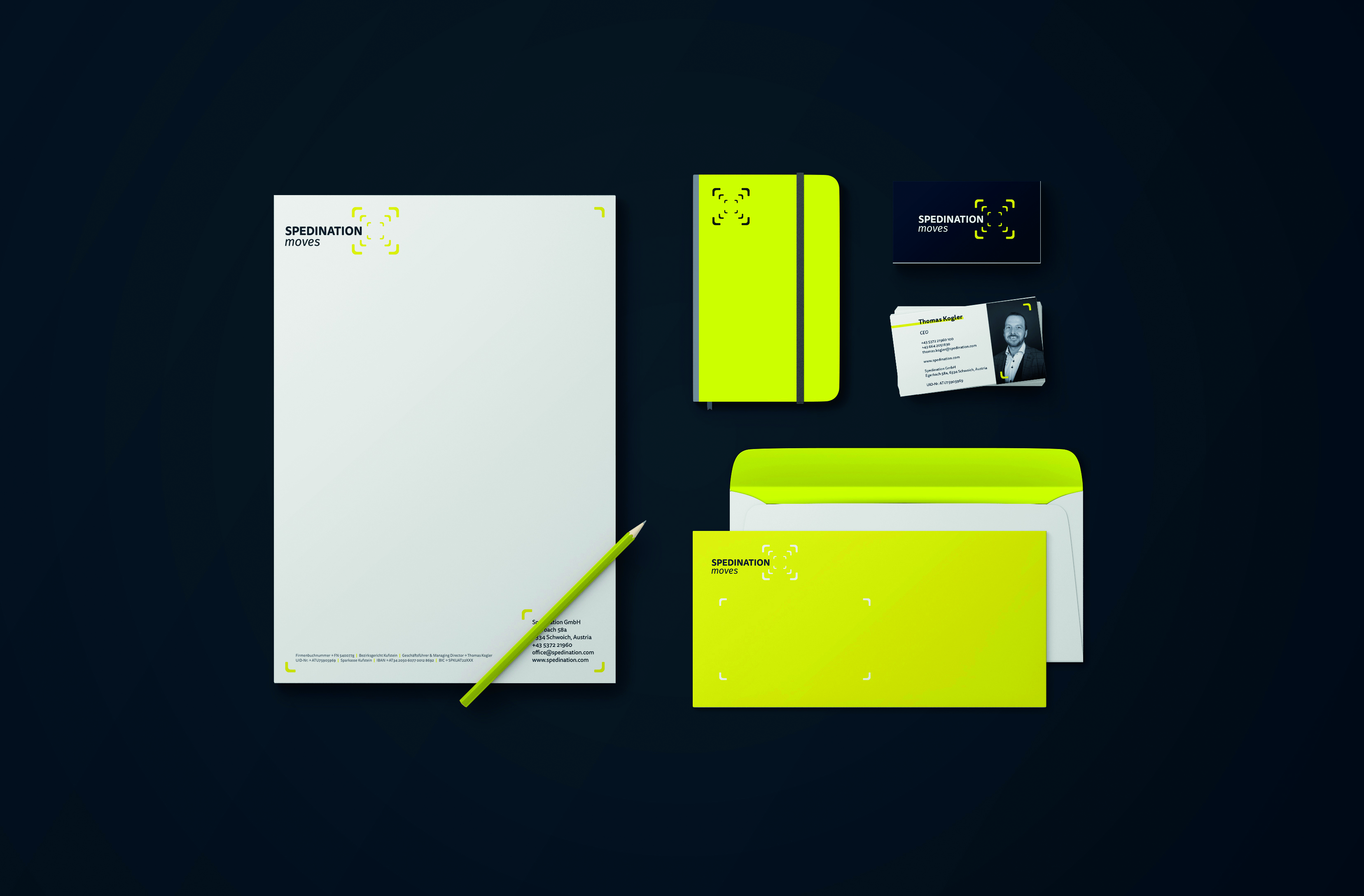 HCG corporate designs Projet - Branding et webdesign pour Spedination