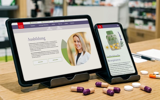 4eck Media | Webdesign & SEO/GEO Projet - Marque ombrelle numérique et site web avec espace carrière pour quatre pharmacies à Cottbus