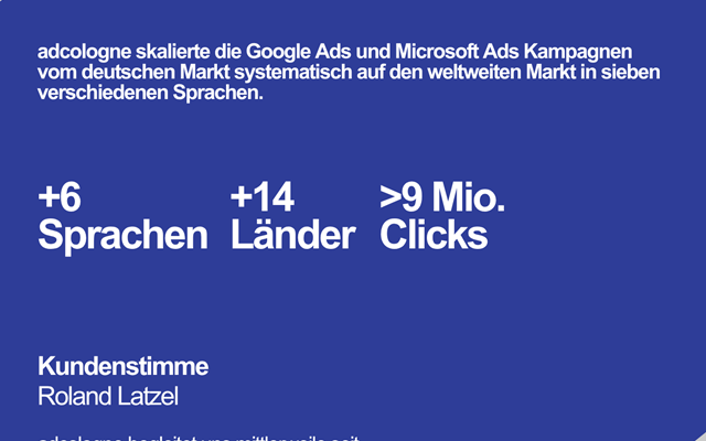 adcologne GmbH Projet - Mise à l’échelle des campagnes : Mailstore et Google Ads