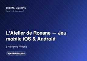 L'Atelier de Roxane, Jeu mobile iOS et Android pour une marque de créatrice
