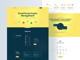 Createx Studio Projet - Conception de page d’accueil pour une startup de wallet crypto