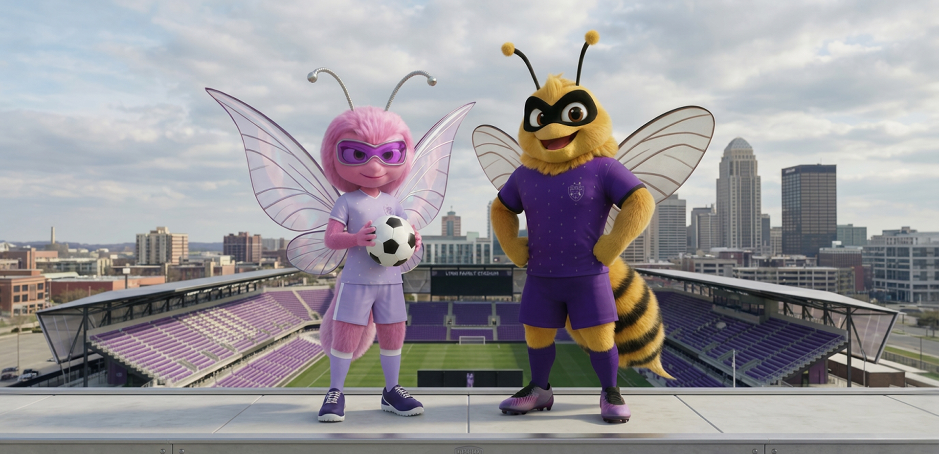 Mascottes pour le Louisville City FC et le Racing Louisville FC