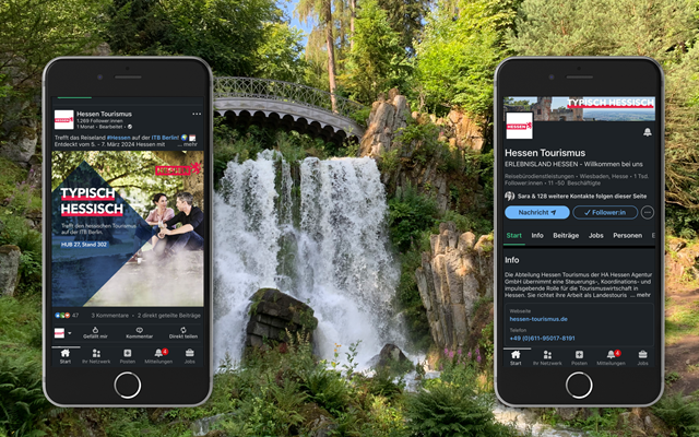 justZARGEScommunicate! Projet - Hessen Tourismus: campagne sur les réseaux sociaux pour des événements B2B (LinkedIn)
