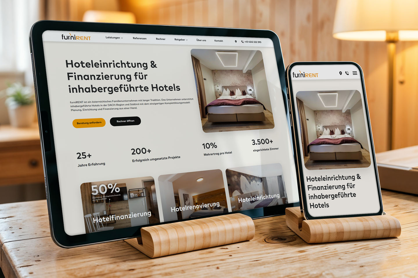 4eck Media | Webdesign & SEO/GEO Projet - Refonte de site web avec un simulateur de rénovation hôtelière pour un spécialiste de l’aménagement et du financement d’hôtels