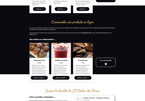 Site web de boulangerie