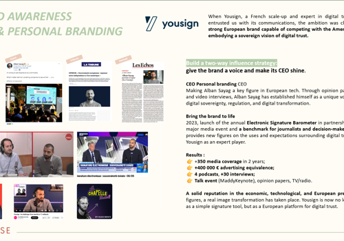 Hello SunRise Projet - Relations presse et personal branding pour Yousign