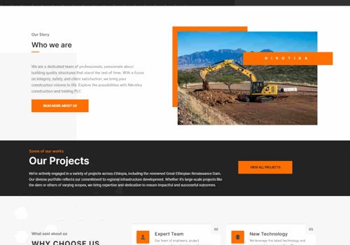 Creative Web Ethiopia Projet - Développement de site web et création de logo pour Nikotika