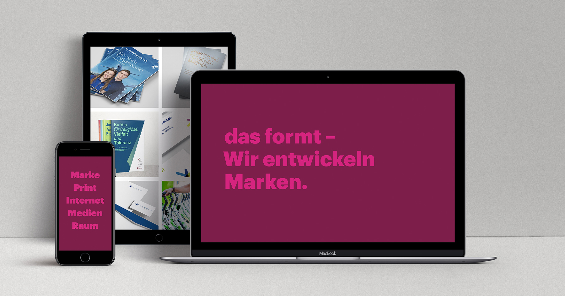 das formt, Wir entwickeln Marken. Headerbild