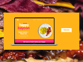 Digital Masters GmbH Projet - Identité de marque et one pager pour happy foodz