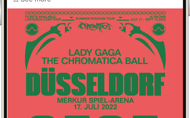 NYBA Media GmbH Projet - Lady Gaga in Düsseldorf: Ticketkampagne auf Meta