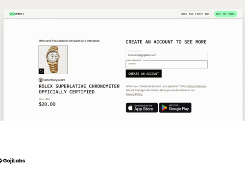 Goji Labs Projet -