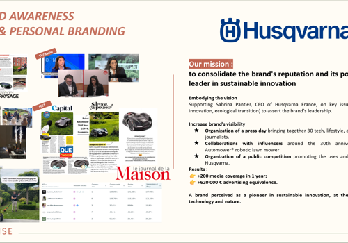 Hello SunRise Projet - Relations presse et communication pour Husqvarna France