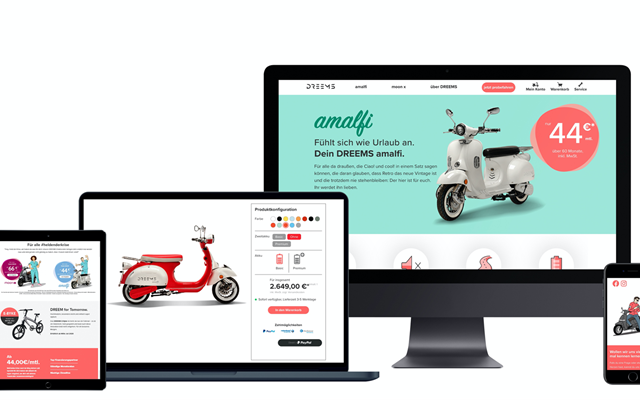 Digital Masters GmbH Projet - Construction de marque et boutique en ligne pour DREEMS