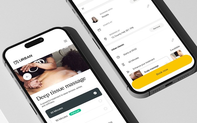 Vention Projet - Urban : un design frais et de nouvelles fonctionnalités pour les apps de massage iOS