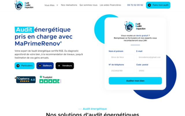 Easyweb Projet - AQI-Site vitrine & génération lead