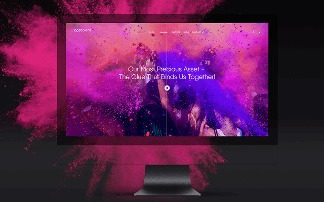 Bagstudios Projet - Opstalent, conception web