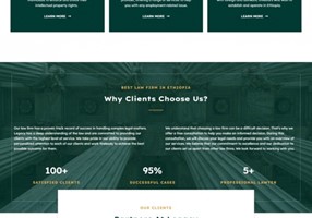 Creative Web Ethiopia Projet - Développement de site web pour Legacy Law Firm LLP
