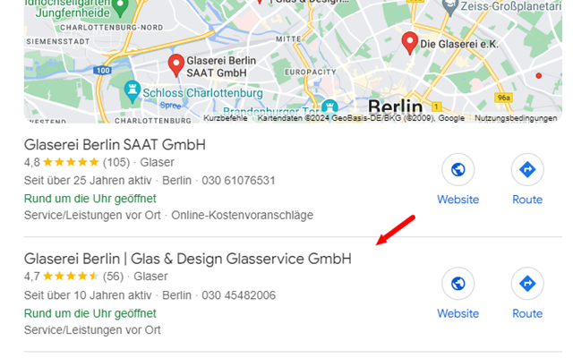 Netzbekannt GmbH Projet - SEO & SEA pour glasdesign-berlin.de