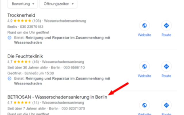 Netzbekannt GmbH Projet - SEO & SEA pour betrosan.de