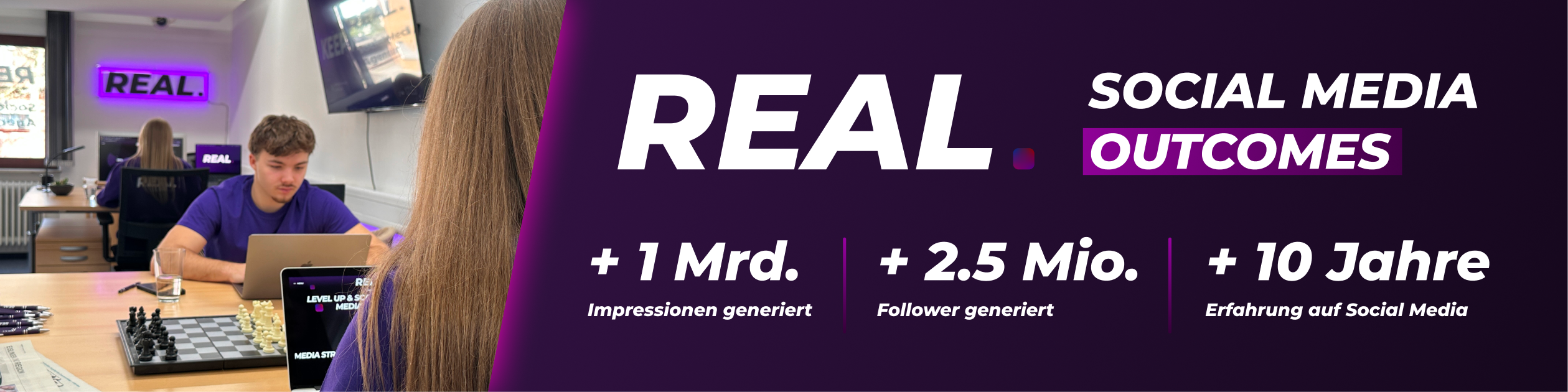 REAL. | Social Media Agentur Headerbild